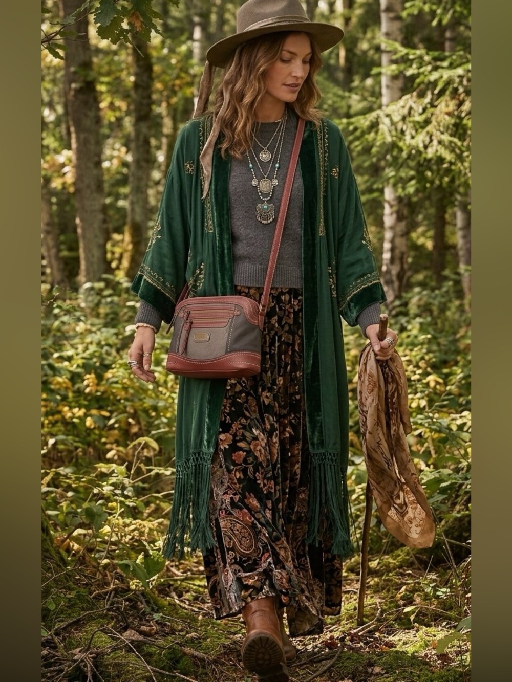 b.o.c. | NWT Chestnut Leather Crossbody Strap Bag